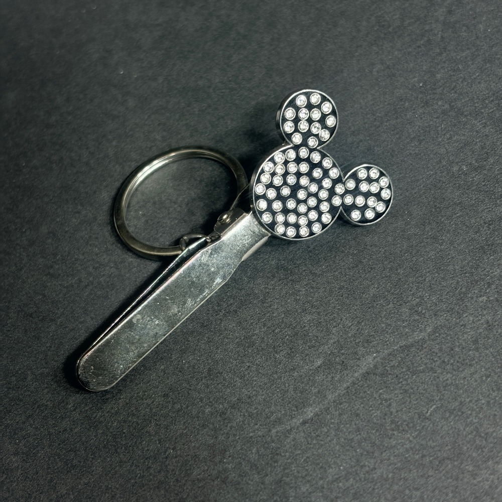 VTG Walt Disney World Mickey Mouse Key Chain Money Clip Rhinestone Purse Clip - Picture 9 of 10